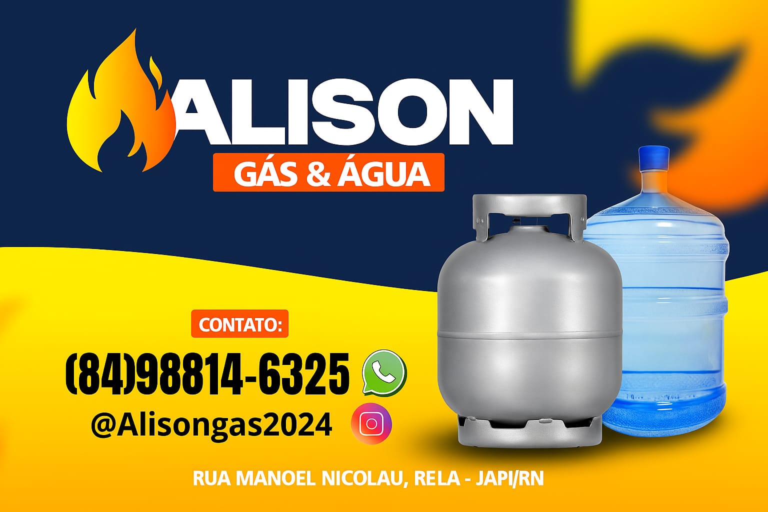 ALISON GÁS E ÁGUA
